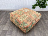 moroccan pouf, berber pouf, kilim pouf, boho pouf, 60x60x20 cm pouf