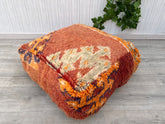 Wool Pouf, handmade Pouf, Bohemian Pouf, Berber Pouf, Kilim Pouf, Ottoman Pouf,