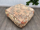 moroccan pouf, berber pouf, handmade pouf, kilim pouf, 60x60x20 cm pouf, foot stool, home decor