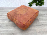 moroccan pouf, berber pouf, kilim pouf, boho pouf, 60x60x20 cm pouf