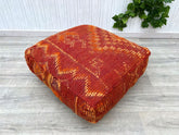 moroccan pouf, fluffy pouf, berber pouf, 60x60x20 cm pouf