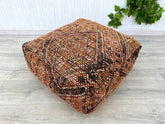 moroccan wool pouf, berber pouf, pouf , 60x60x20 cm pouf, kilim pouf, ottoman pouf
