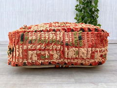 Moroccan floor cushion.Outdoor Kilim Pillows;poof boujaad,Beni Ourain Square Pouf,Vintage Moroccan Ottoman-Moroccan Kilim Pouf-Floor Pouf