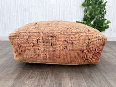 Ottoman Moroccan Leather Pouf - Round ottoman footstool Leather Pouf, moroccan pouf, pouf leather,Footstool, Floor Cushion - New Home Gift !