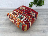Moroccan cushion-covers with cactus silk embroidries in different colors - set of 2 square pillowcases - moroocan home decor