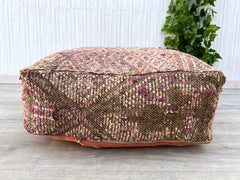 kilm pouf Multi Color Amazing Morocco.vintage moroccan kilm pouf .Beni ouarin square pouf .outdoor kilm pouf.Yoga meditation.