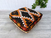 Moroccan Floor couch - 4,5,6 7 ft (120/150/180/210 x70x15 cm) Unstuffed Complete set Cotton Floor Cushion + Stuffing Zipped Insert Bags