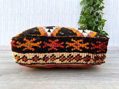 Moroccan Floor couch - 4,5,6 7 ft (120/150/180/210 x70x15 cm) Unstuffed Complete set Cotton Floor Cushion + Stuffing Zipped Insert Bags