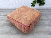 Boujaad Living Room Pouf, Moroccan Home Decor Stuffed Pouf, Minimalist Red Gift for Israelites, Cozy Floor Cushion Furniture