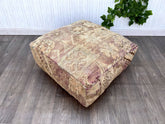 cover pouf Vintage, custom moroccan pouf, handmade Berber pouf, Bohemian floor Wool indoor, outdoor pouf