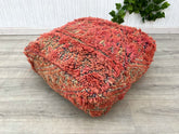 Ottoman Moroccan Pouf leather for home Decor - Round Footstool leather pouf, ottoman footstool, neutral pouf, Floor Cushion - New Home Gift!