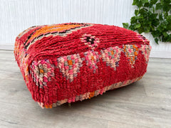 Moroccan Pouf Ottoman home Decor - Round Handmade Leather Tan Brown Natural Pouf Ottoman, Footstool, Floor Cushion - New Home Gift !