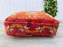 Moroccan hand knotted Berber Wool Pouf, Berber Natural ottoman pouf, Customized pouf,Wool Handmade Pouf Cover, decorative pouf