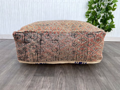Wool Pouf, Moroccan Pouf, Floor Pillow, Handmade Pouf, Pet Bed