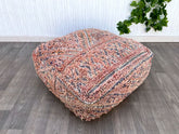 Wool Pouf, handmade Pouf, Bohemian Pouf, Berber Pouf, Kilim Pouf, Ottoman Pouf