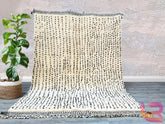 Moroccan Rug – Handmade Beni Ourain Rug – Minimalist Wool Carpet – Custom Made Berber Area Rug – Tapis Marocain – Large Natural Wool Rug