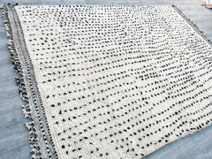 Moroccan Rug – Handmade Beni Ourain Rug – Minimalist Wool Carpet – Custom Made Berber Area Rug – Tapis Marocain – Large Natural Wool Rug