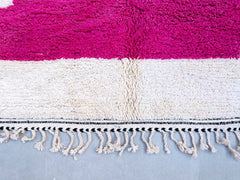 Moroccan Berber Rug - Pink & Orange Wool Carpet - Handmade Boujaad Style - Custom Size for Bohemian Homes