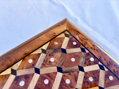 10"x7" Box Secret box with 4 places for jewelry Moroccan Handmade Thuya wood decoration Handmade Thuya Wood Jewelry Box.