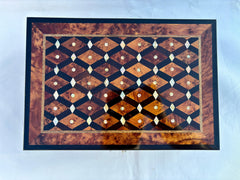 12"×8" Moroccan Thuya Wood Jewelry Box – Lockable Large Jewelry Organizer, Memory Box for Couples