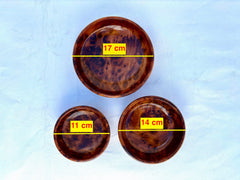Set of 3 Round Thuya Wood bowls – Handcrafted Jewelry Storage, Natural Wood Trinket Boxes, Moroccan Home Decor, Unique Gift Idea