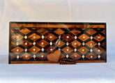 12"×8" Wooden Jewelry Box with Mirror – Moroccan Thuya Burl Jewelry Organizer, Wedding Memory Box
