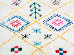 Diamonds Colorful Handmade Moroccan Beni Ourain Rug – Boho Chic & Unique Decor