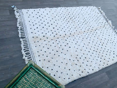 Black Dotted Berber Rug – Modern Moroccan Tribal Design