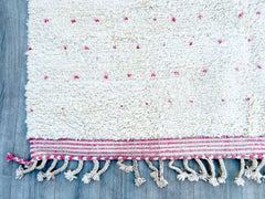 Pink Dotted Moroccan Rug – Custom Handmade Wool Carpet