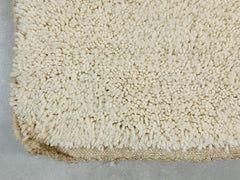 White Moroccan Rug - Handmade Beni Ourain Wool Carpet - Azilal Berber Style - Minimalist Boho Decor