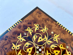 10"×7" Handmade Round Thuya Wood Jewelry Keepsake Box – Unique Moroccan Craft, Decorative and Storage unique storage box, thuya burl Gift