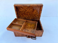10"×7" Handmade Round Thuya Wood Jewelry Keepsake Box – Unique Moroccan Craft, Decorative and Storage unique storage box, thuya burl Gift