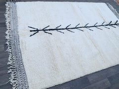 Moroccan Blue rug, White Black rug Authentic Moroccan rug, Berber carpet, Genuine Wool rug, Handmade rug, Beni ourain style