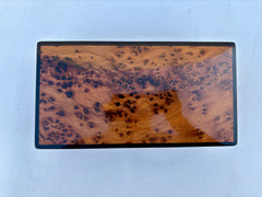 10"×6" Thuya Wood Burl Jewelry Box – Handmade Small Keepsake Box, Decorative Jewelry Storage Organizer