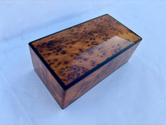 10"×6" Thuya Wood Burl Jewelry Box – Handmade Small Keepsake Box, Decorative Jewelry Storage Organizer