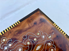 10"×7" Handmade Wooden jewelry Box Burl of moroccan, Thuya Burl Wood, Jewelry Organizer storage wooden box, Secret Keepsake Trinket, PerfectGift