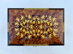 10"×7" Thuya Burl Wood Jewelry Box – Handmade Small Jewelry Organizer, Luxury Decorative Storage Box