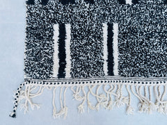 Striped Black & White Custom Moroccan Rugs – Unique Tribal & Minimalist Wool Carpets