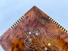 8"×5" Thuya Box,Handmade Jewelry Box,Antique Wooden Box,Wooden Box,Wooden Treasure Box,Engraved Jewerly Box,Moroccan Wood Box,Unique Jewerly Box
