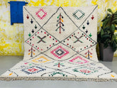 Diamonds Authentic Boho Berber Colorful Rug, Handmade Rug Size, Boujaad Carpet Bazaar, Custom Rug Bedroom Aes, Bohemian Rug 7x10, Housewarming Gift