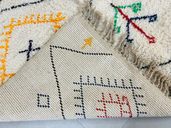 Diamonds Authentic Boho Berber Colorful Rug, Handmade Rug Size, Boujaad Carpet Bazaar, Custom Rug Bedroom Aes, Bohemian Rug 7x10, Housewarming Gift