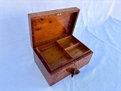 12"×8" High-Quality Thuya Burl Jewelry Box – Lockable Wooden Jewelry Organizer, Christmas Gift Idea
