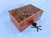 12"x8" Moroccan Thuya wood jewellery Box inlaid with mother of pearl,walnut wood diamond,gift wooden box with key lock, engraved Custom Jewelry Box