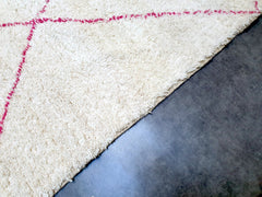 Diamonds Custom Pink Beni Ourain Rug – Authentic Berber Handwoven Luxury