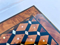 12"×8" Handmade Morocco Thuya Burl Wood Jewelry Box Lockable Luxury Keepsake Organizer, Decorative Storage Gift for Women,Unique Wood Grain