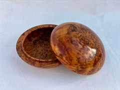 9"x9" Elegant Thuya Wood Jewelry Box – Handmade Moroccan Pebble Box, Unique Trinket Storage, Best Gift for Her