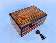 12"×8" Moroccan Secret Opening Wooden Jewelry Box, secret opening thuya wood jewellery Box organizer with 4 cases,wedding memory