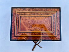 12"×8" Moroccan Secret Opening Wooden Jewelry Box, secret opening thuya wood jewellery Box organizer with 4 cases,wedding memory