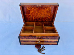 12"×8" Moroccan Secret Opening Wooden Jewelry Box, secret opening thuya wood jewellery Box organizer with 4 cases,wedding memory