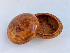 9"x9" Moroccan Thuya wood jewelry round Box, gift jewelry pebble box,Craft work,Thuya tree,Jewelry Box, RoundBox, WoodenStorage
